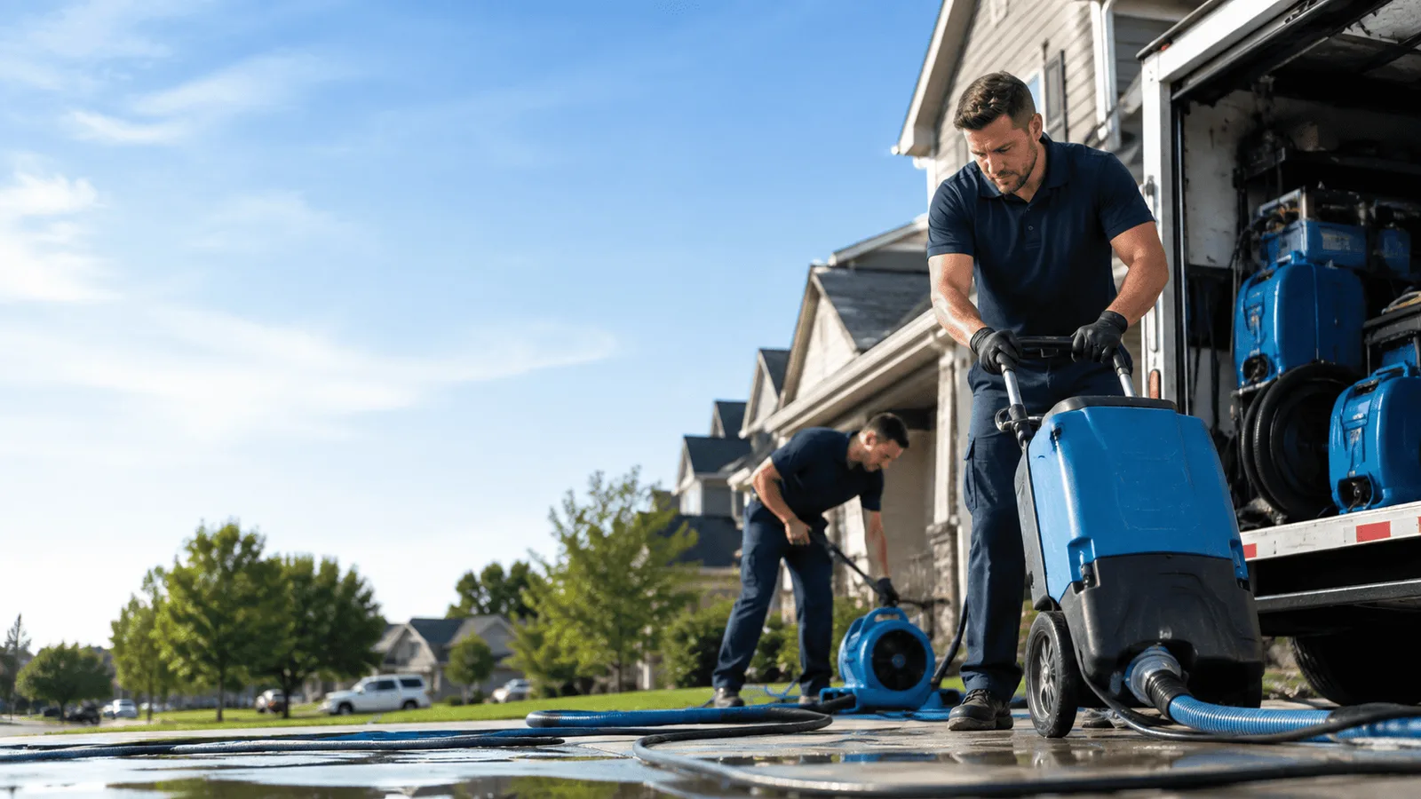 Dehumidification being performed in East Waterford, PA